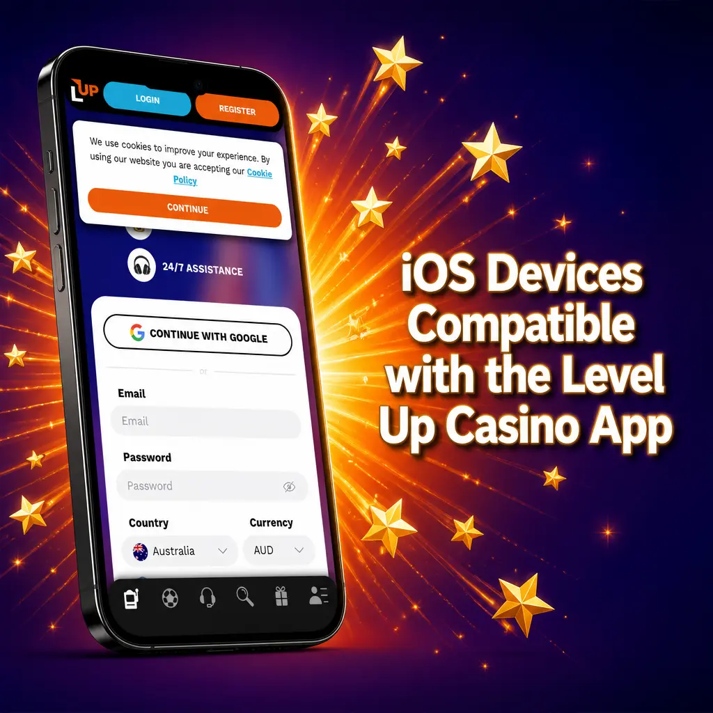 iOS devices compatible with the Level Up Casino app, including iPhone X through iPhone 15 Pro Max models.